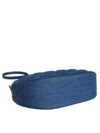 Geantă de umăr din denim cu quilt și piele albastră Versace - imagine 7