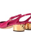 Dolce & Gabbana Pantofi cu toc din piele de vițel fucsia - imagine 2