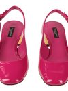 Dolce & Gabbana Pantofi cu toc din piele de vițel fucsia - imagine 4